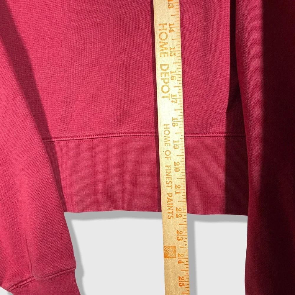 Nike Cropped Sweatshirt Womens S Red Center Swoosh Athleisure Streetwear Sporty